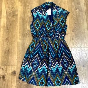 Love 4 Luck Blue and brown dress